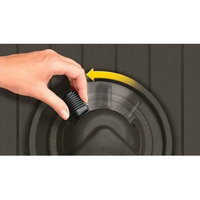 125-Foot Auto-Rewind Water-Powered Garden Hose Reel. Java. 2-Pack