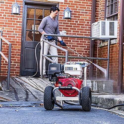 Cleaning ALH3425 Aluminum Series 3600 PSI Gas Pressure Washer. 2.5 GPM. Honda GX200 Engine. Includes Spray Gun and Extension Wand. 5 QC Nozzle Tips. 5/16-inch x 35-foot MorFlex Hose.