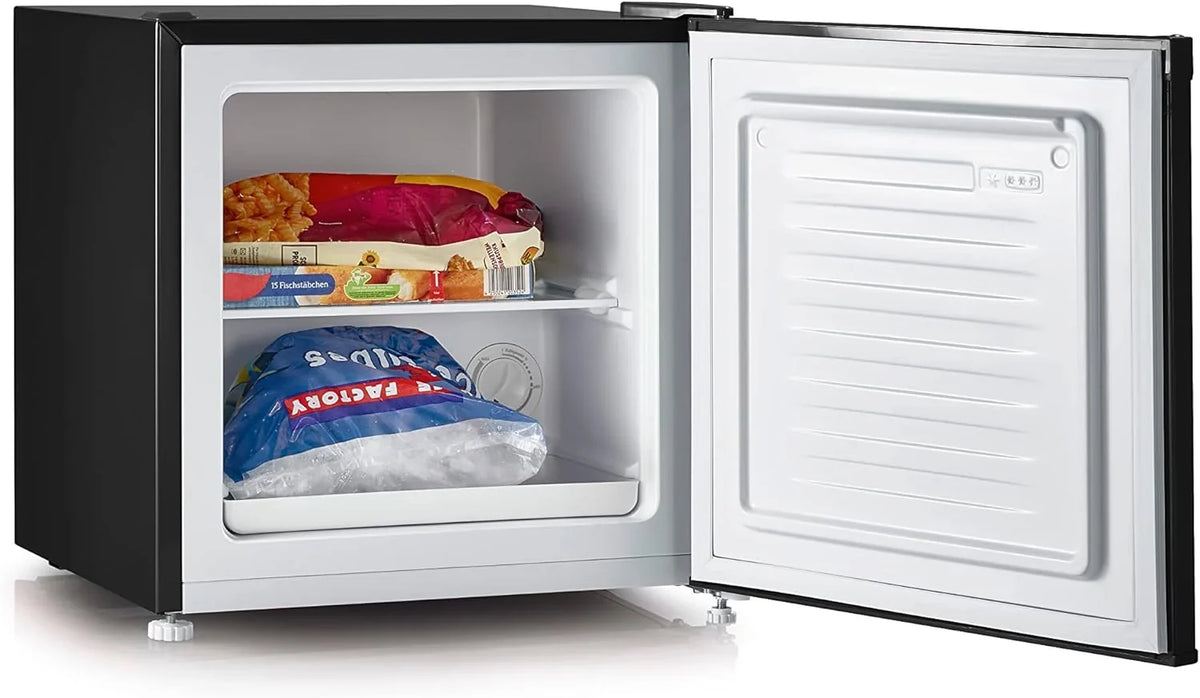 SEVERIN Retro Mini Kühl-/Gefrierbox (31 l). Gefrierschrank klein. Minikühlschrank mit flexibler Temperaturregelung. Tischkühlschrank. schwarz. GB 8880