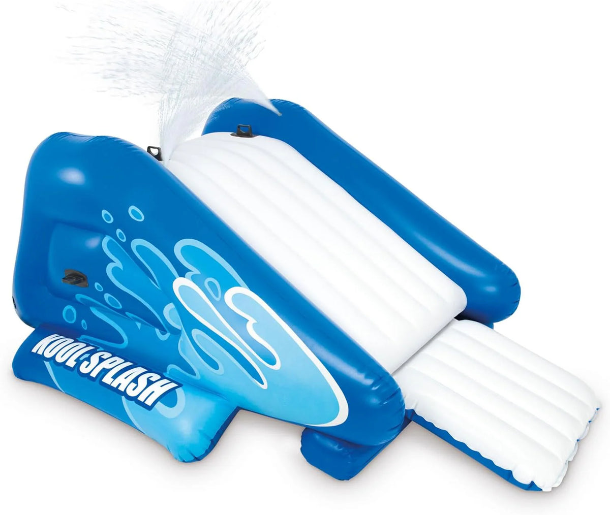 Kool Splash Inflatable Water Slide Swimming Pool Play Center with Built in Sprayers for Kids and Adults. Ages 6 and Up. Blue