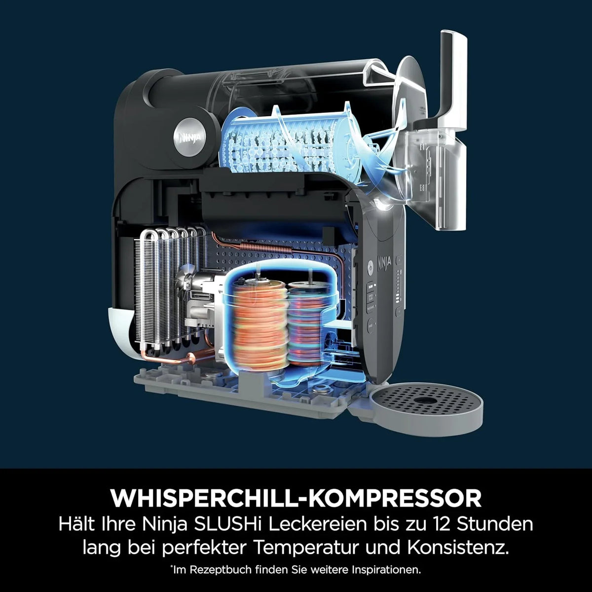 Ninja SLUSHi Maschine für Slush. Eis-Cocktails. Frappé. Milchshakes & gefrorenen Saft. ohne Eis oder Vorbereitungsaufwand. WhisperChill-Technology.