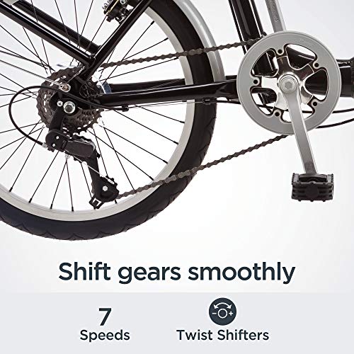 20-Inch Folding Adult Bike for Men and Women. 7-Speed Drivetrain