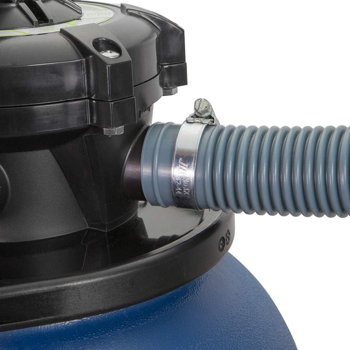 13-inch sand filter. 0.75 horsepower. swimming pool pump. 2400 gallons per hour. suitable for outdoor swimming pool package. multi-interface valve. maximum capacity 10000 gallons. 1-1/4 inch NPT interface