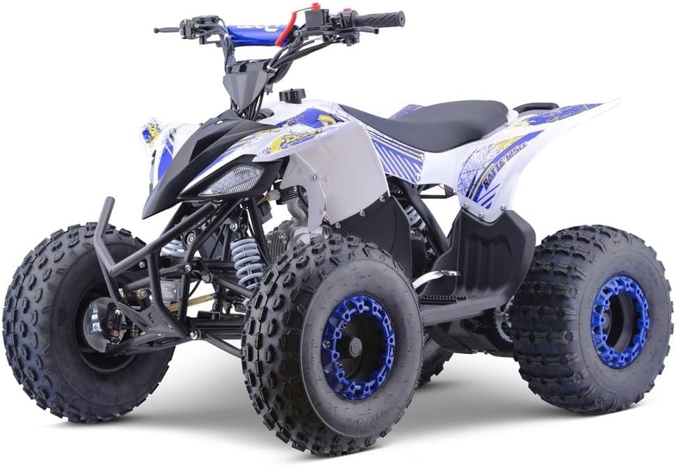 MINIQuad Infantil 125cc Gasolina automático con Marcha atrás. Azul. Carga máxima 120 kg (Solo para circuitos Cerrados)