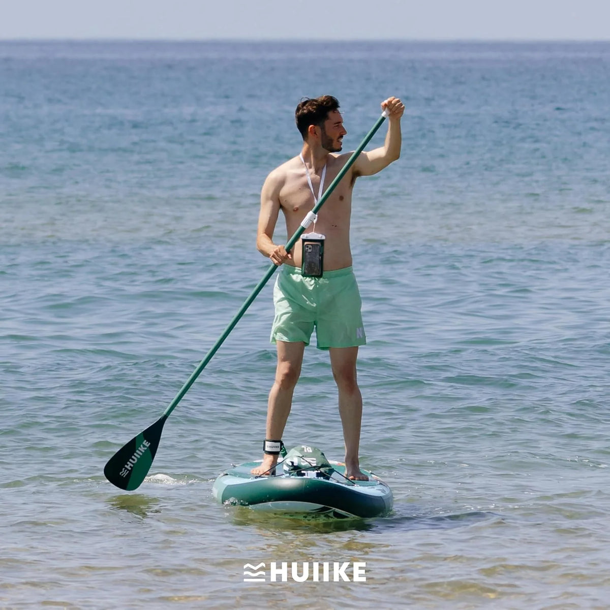HUIIKE Tabla Paddle Surf Hinchable con Accesorios Incluidos. Remo. Quillas. Inflador. Stand Up Paddle Board Gran Estabilidad y Resistencia. 305 x 84 x