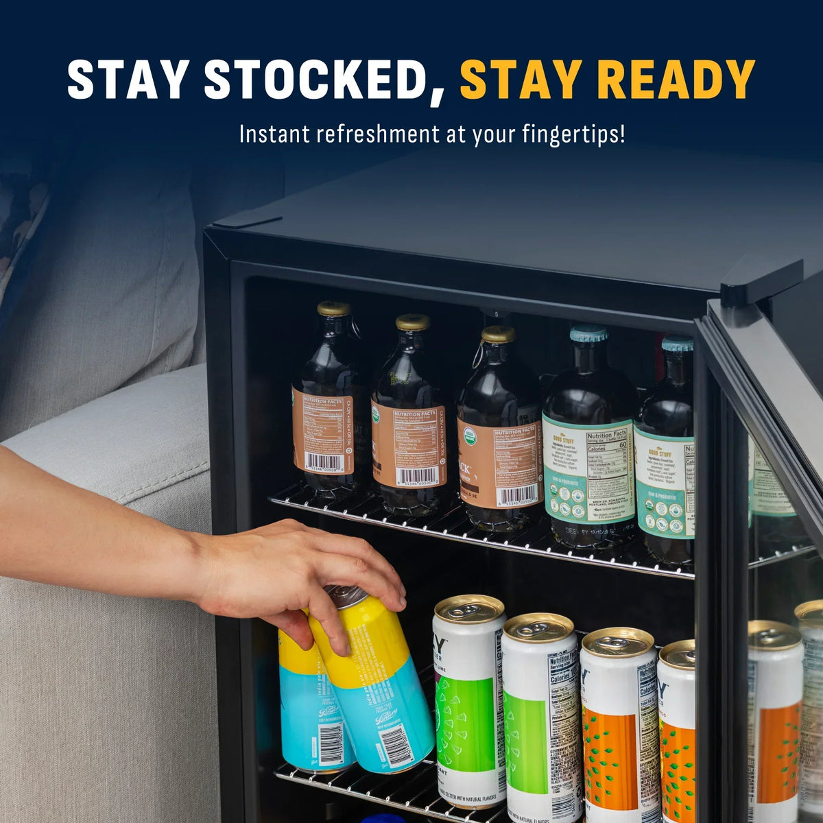 2026 Newair Refrigerador de Bebidas Independiente de Acero Inoxidable – 126 Latas – 18.9