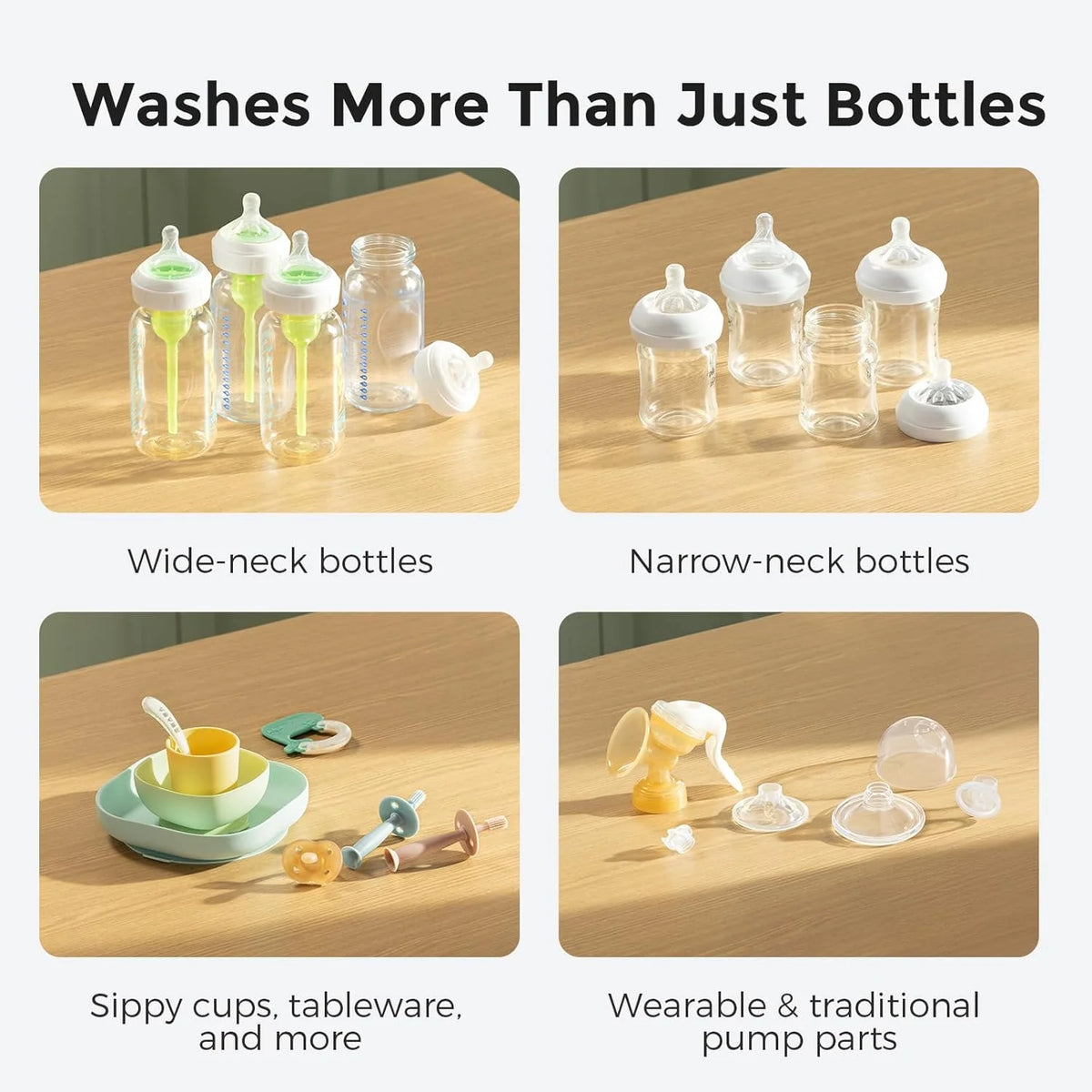 Baby Bottle Washer. Sterilizer & Dryer - All-in-One Cleaning Machine for Bottles. Pump Parts & Baby Essentials - Time-Saving & Effortless Care