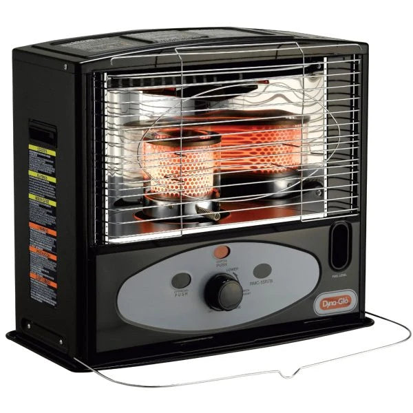 10.000 BTU Indoor Kerosene Radiant Heater. Black