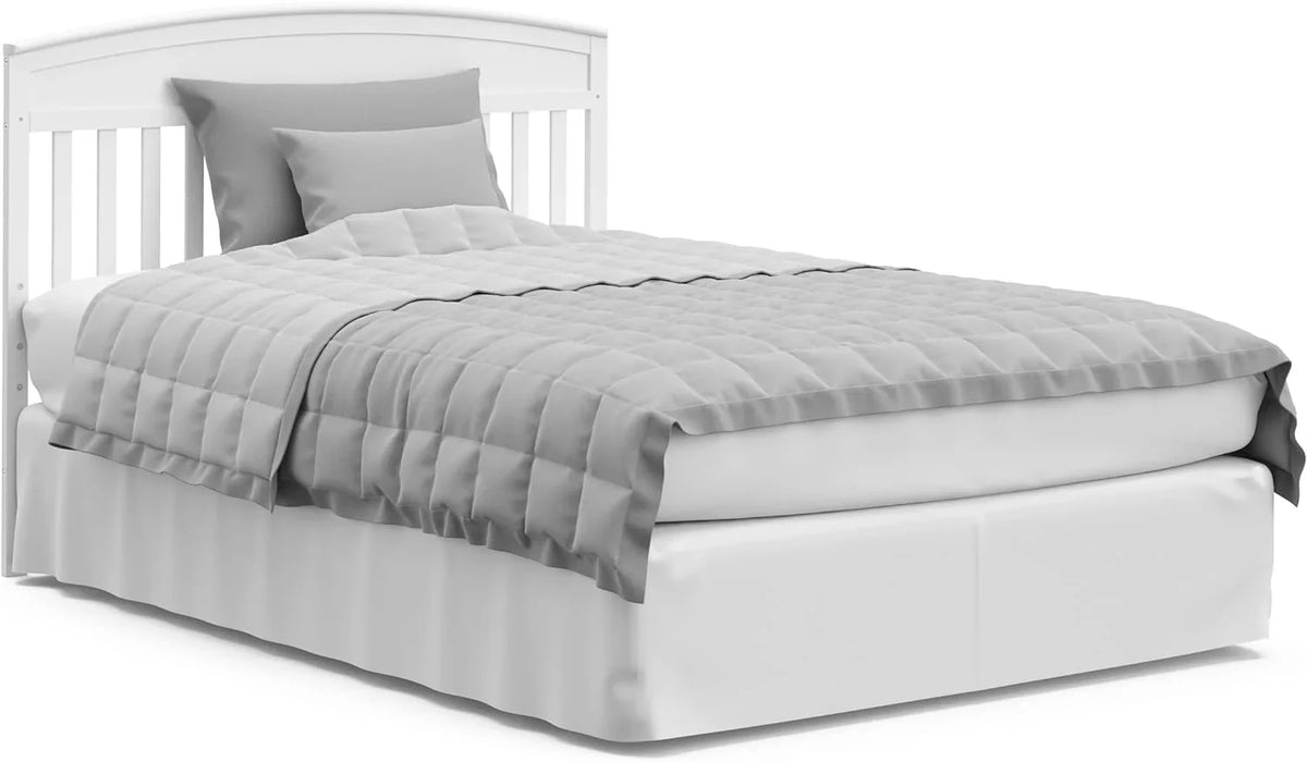5-in-1 Convertible Baby Bed with Storage Drawers. White. Converts to Toddler Bed. Daybed and Full-Size Bed