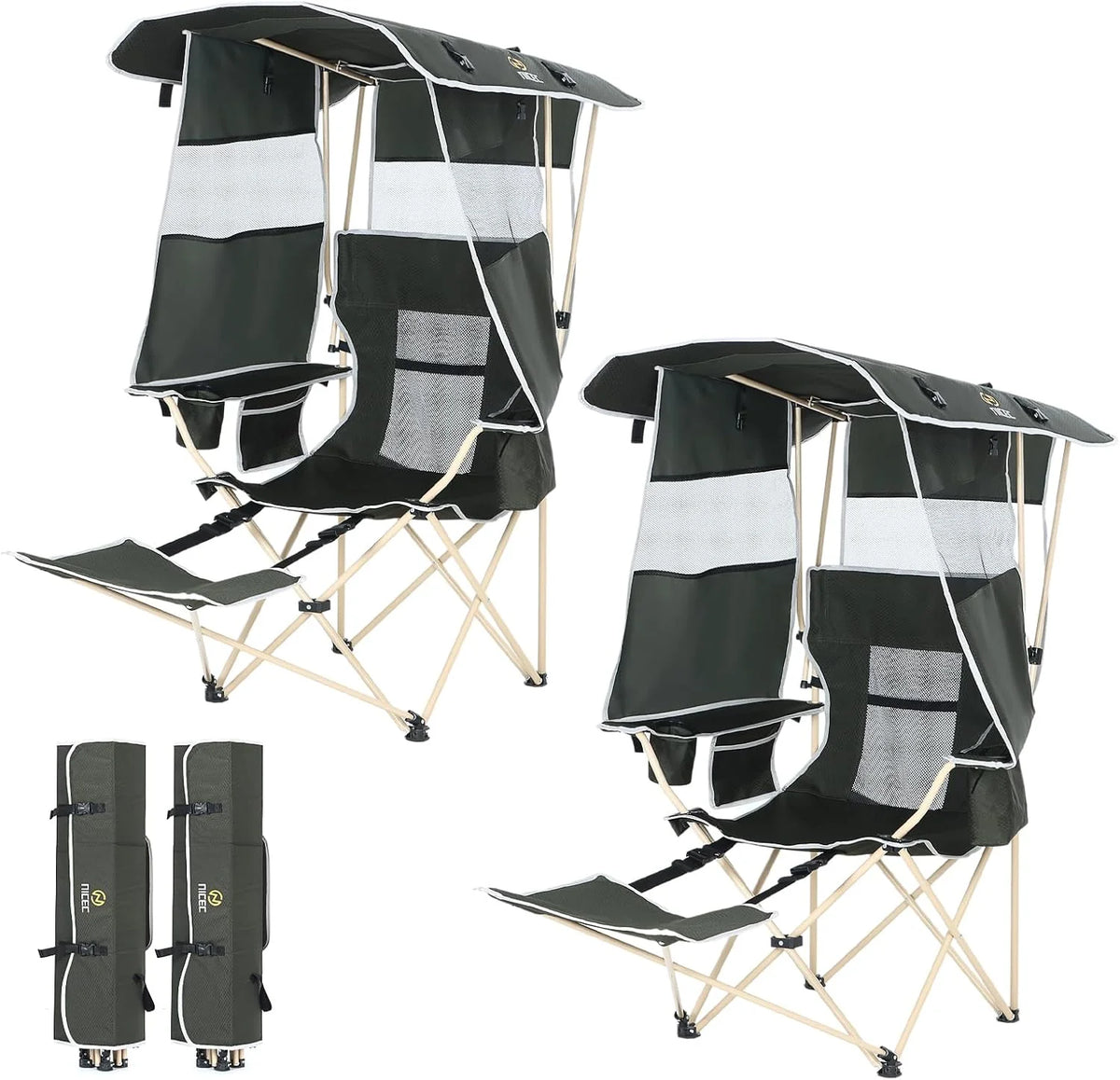 Nice C Canopy Chair. Camping Chair with Canopy. Folding Chair with Canopy. Shade Chair. Canopy Chair Outdoor. Folding Lawn Chair with Canopy. Sport Chair. Camping Chair with Foot Rest (2-P w/Footrest)
