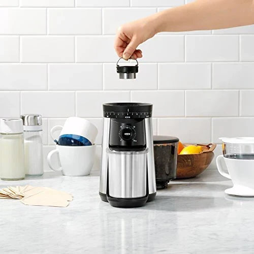 Brew Conical Burr Coffee Grinder . Silver