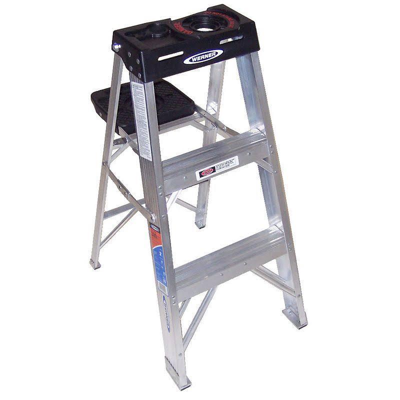 373 3 ft Aluminum Stepladder. 300 lb Capacity