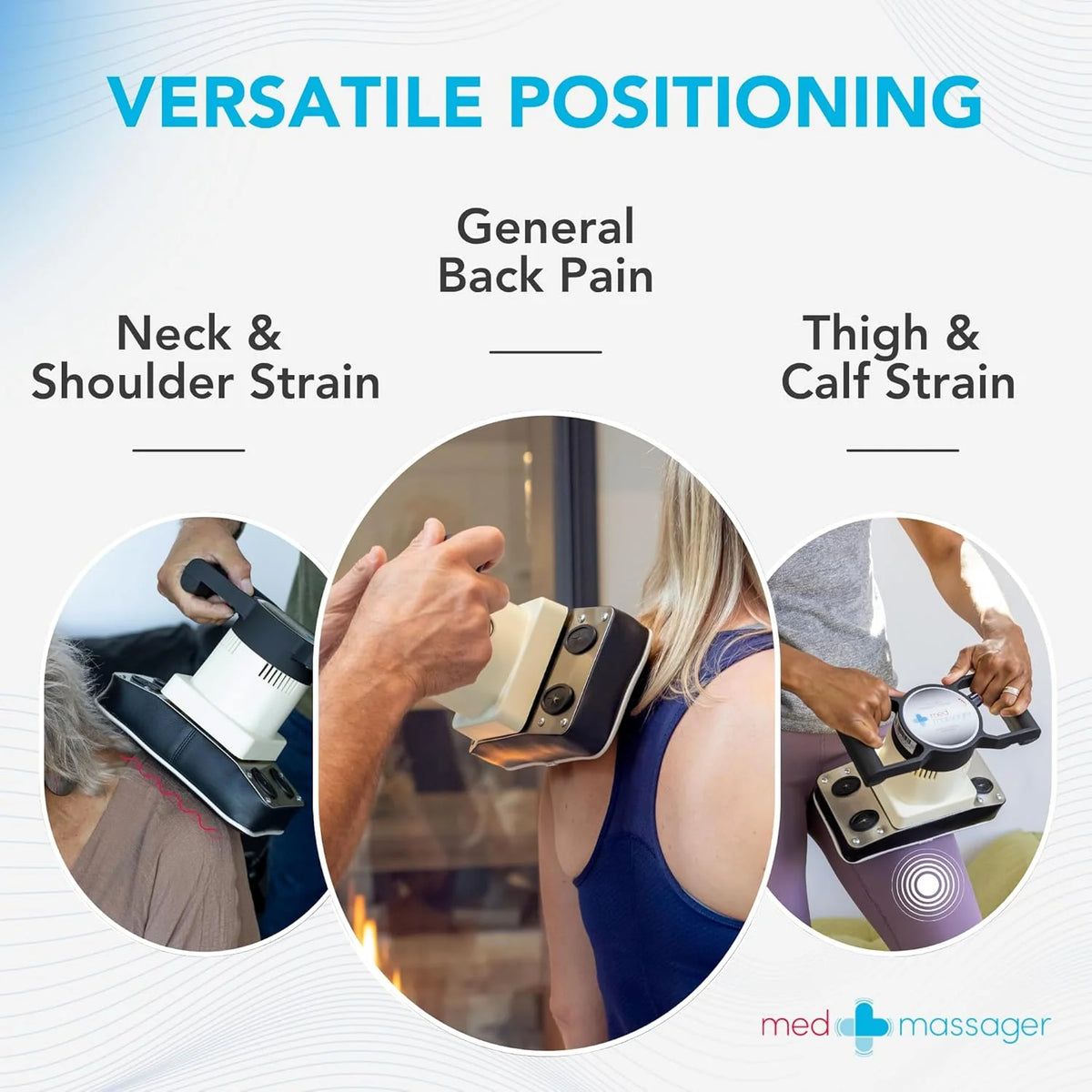 Thermobalancing Massager Plus - A handheld deep-tissue massager suitable for the back. legs and shoulders. It features two speed treatment modes. which can relieve pain and promote blood circulation.