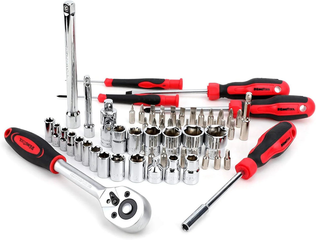 Home Tool Set Kit - 286 PCS Home Auto Repair Tool Kit with Rolling Tool Box. Mechanic Tool Sets with 21V Max Cordless Power drill. Perfect for Homeowner. Diyer. Handyman