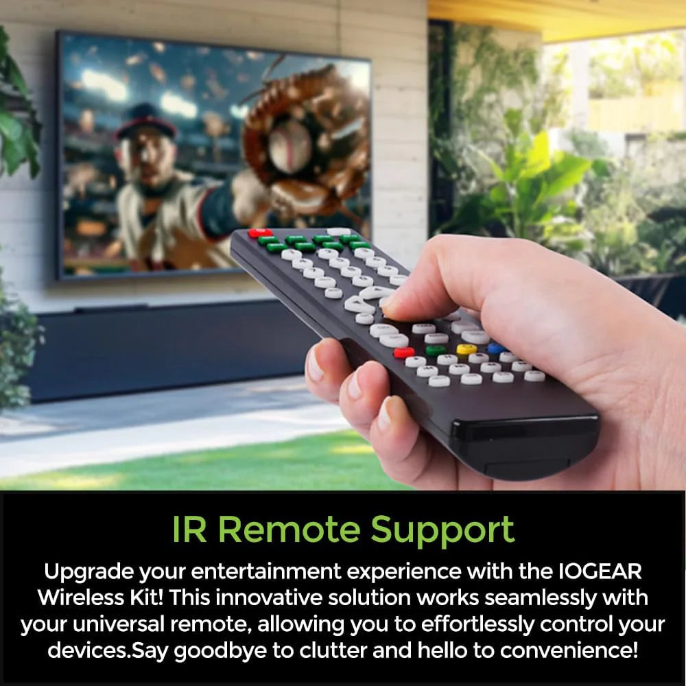 Wireless 4K HDMI Video Extender Transmitter and Receiver Kit (with keyboard and mouse control) - Wireless channel pairing - 4K 60Hz. maximum transmission distance up to 165 feet. equipped with HDMI local output interface
