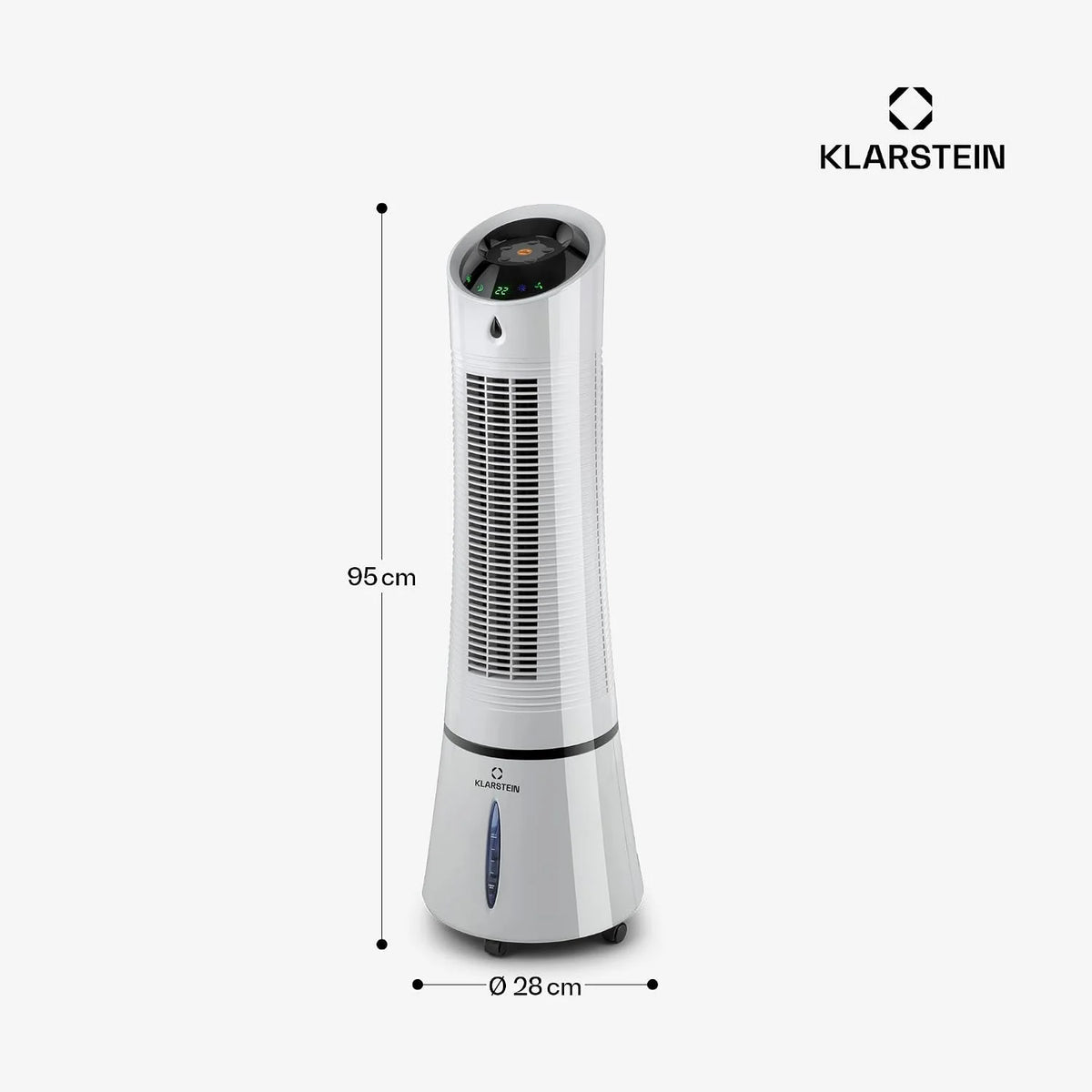 Klarstein 4-in-1: Smart Luftkühler. Ventilator. Luftbefeuchter & Ionisation I 6 L Wassertank. Oszillation. 30 W. 210 m³/h. Timer I Klimagerät ohne