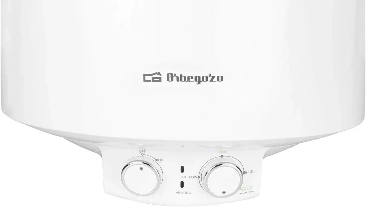 Orbegozo TRM 104 Termo eléctrico. 100 litros. bajo consumo. esmaltado vitrificado. función ON/OFF. ajuste ECO. IP-X4. temperatura máx. 75oC.