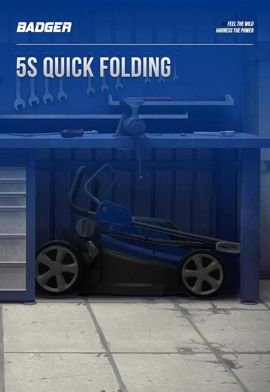Lawn Mower 40V Brushless 18 Cordless. 5 Cutting Height Adjustments Electric Lawn Mower. Quickly Folding Within 5's. 4.0AH Battery and Super Charger Included.