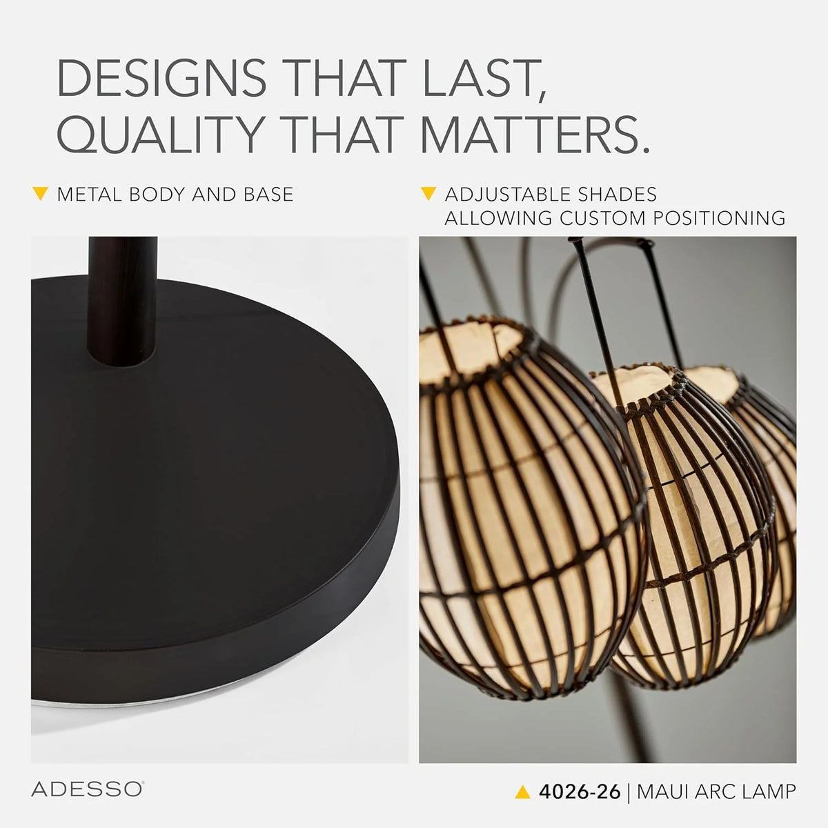 Floor lamp. equipped with three movable lampshades and an adjustable height design - perfect for decorating bedrooms. living rooms and corners. with a bronze color finish.