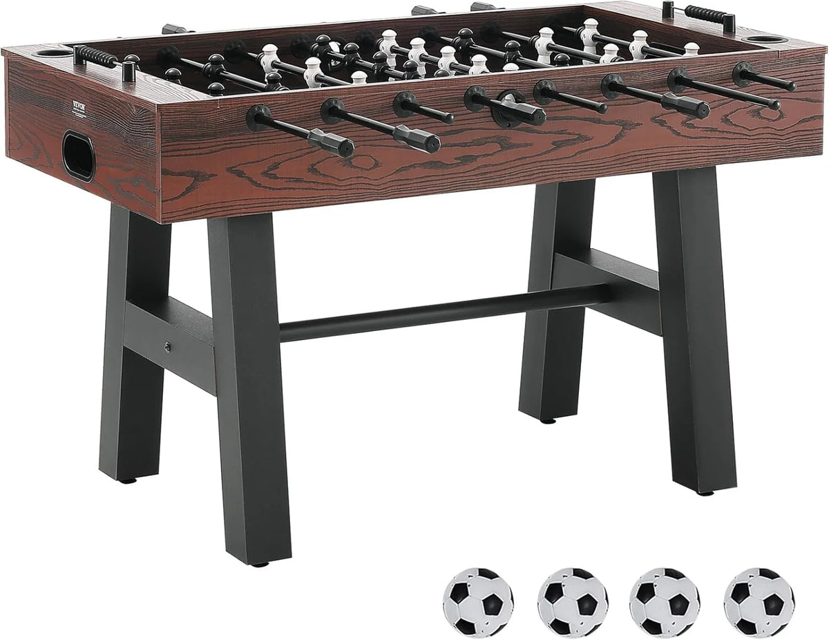 Foldable flyball table. standard size (42/48/55 inches). brown. made of plastic. metal and wood. suitable for two people to play flyball games. suitable for game room.