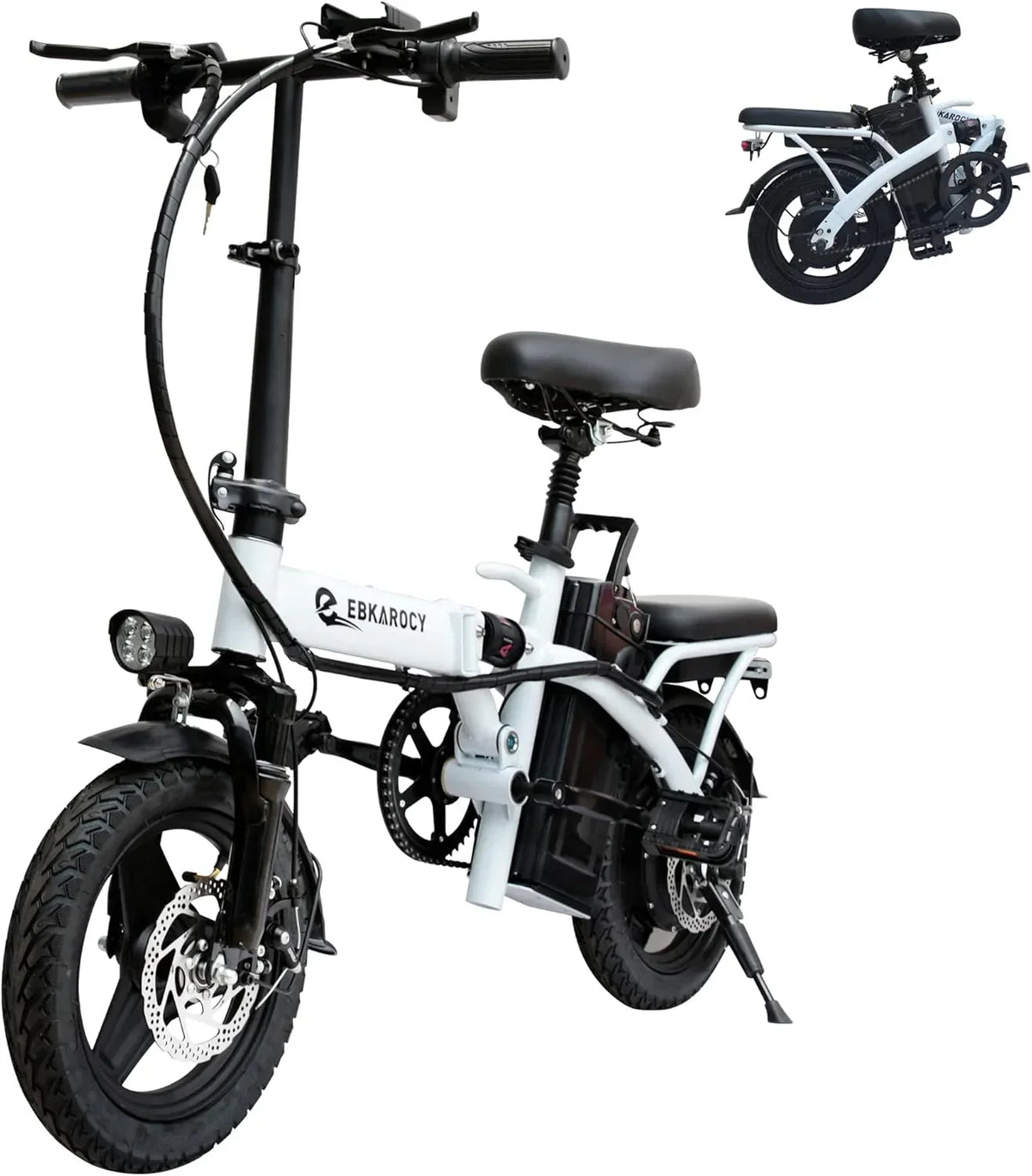 400W Foldable Electric Bike for Adults. 48V 15Ah Removable Battery. 22 MPH. 14-Inch Tires