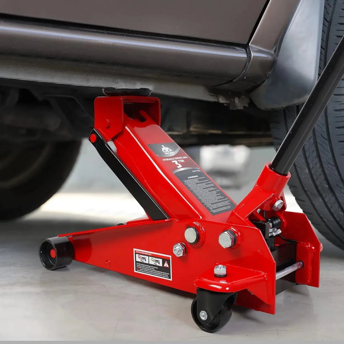 3 Ton Hydraulic Floor Jack with Quick Lift Pump Car Jack. (6.000 lb) Capacity.Red.W83025