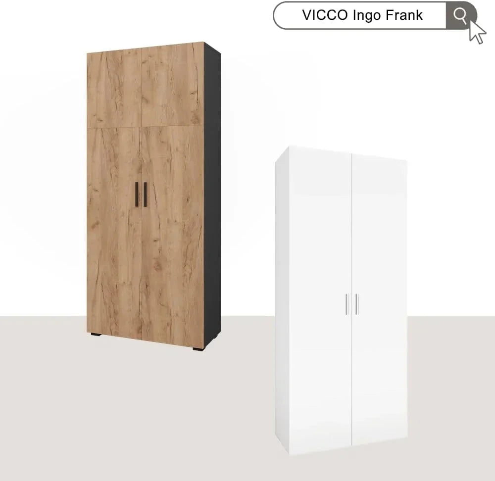Vicco Armario Universal Ingo. Antracita/Roble Dorado. 80 x 183.8 cm