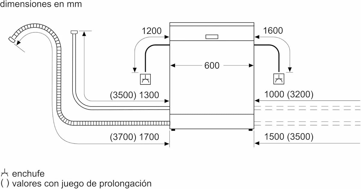 Balay - Lavavajillas de libre instalación. 60 cm. 12 servicios. Auto Diario. Pausa+Carga. ExtraSilencio. Blanco. 3VS506BP