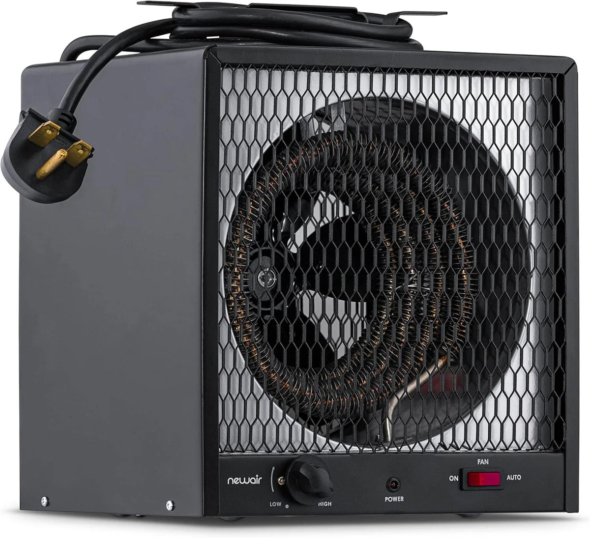 Portable Heater (240V) Portable Electric Garage Heater Heats Up to 600 sq. ft. with 6-Foot Cord Wrap and Carrying Handle | 5600 Watt Portable Electric Shop Heater for Garage and Work Shop