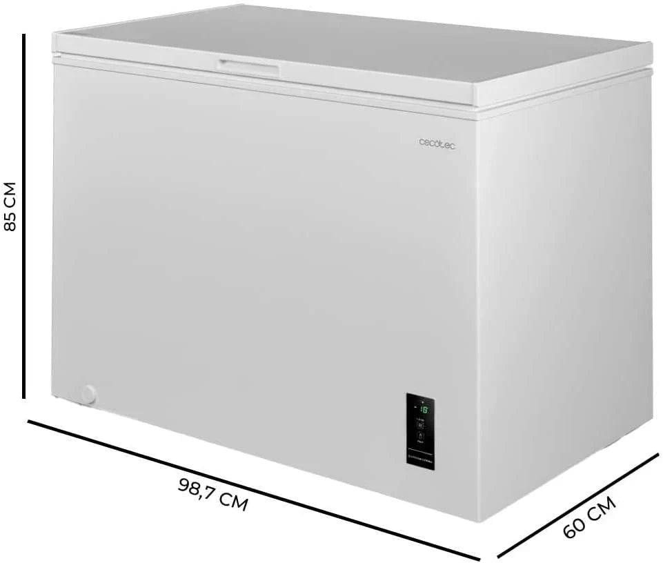 Cecotec Congelador Horizontal 249L Bolero CoolMarket Chest 249P White E. Cesta con Asas. Control Electrónico LED. UltraContact D-Cool. Dual Function.