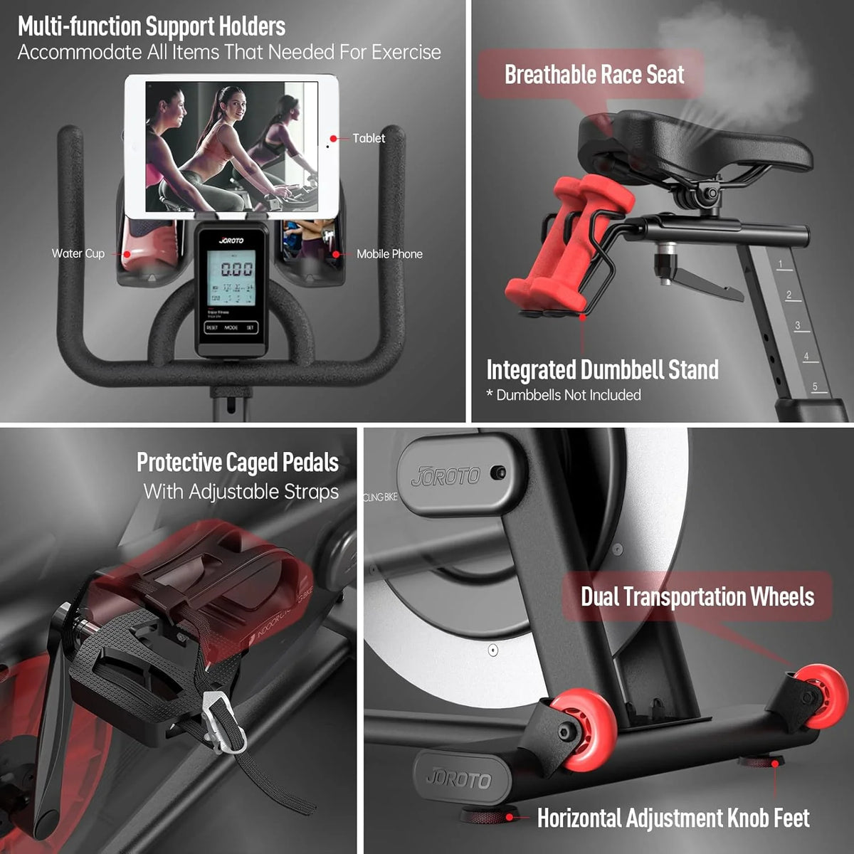 Exercise bike - An indoor cycling bike with readable magnetic resistance and belt drive function