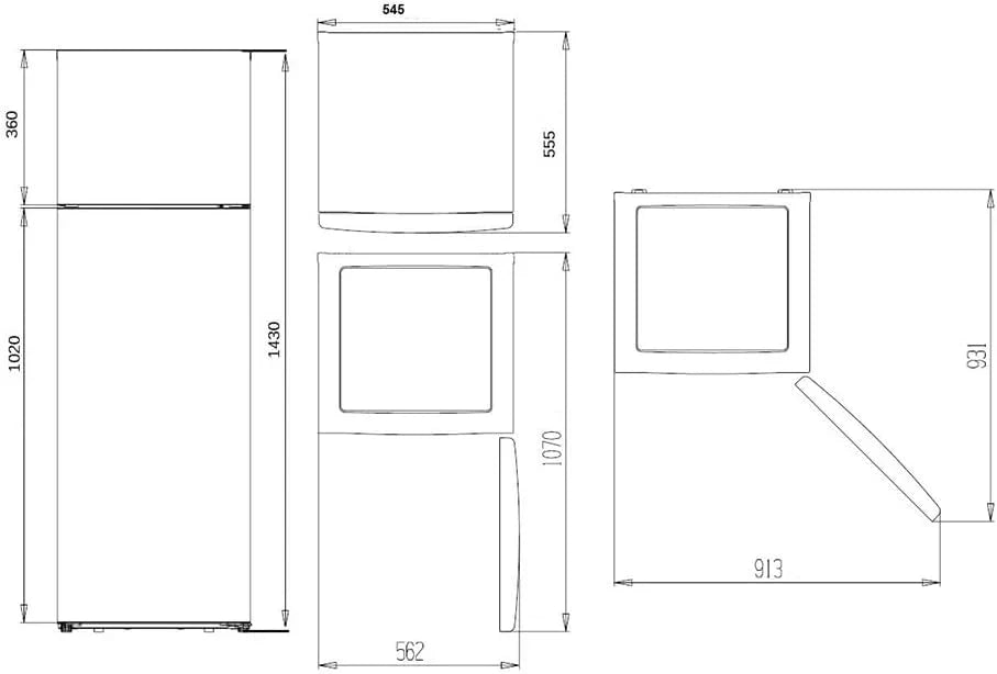 Aspes Frigorífico 2 Puertas Blanco AF145503E. Capacidad 206 Litros. Puerta Reversible. Bajo Nivel Sonoro. Eficiencia Energética Clase E