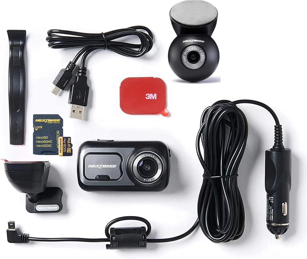 Car dashcam - Small size model (with application) - Full-process 1440p/30fps quadruple high-definition recording function. suitable for car cameras. Alexa voice control - Wireless network. GPS. Bluetooth - Parking mode - Night vision function - Polar
