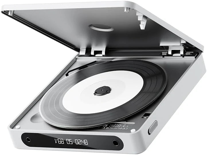 Multifunctional portable stereo CD player. equipped with long-lasting batteries. supports USB copying function. has optical/coaxial/3.5mm/4.4mm output interfaces (transparent (Bluetooth))