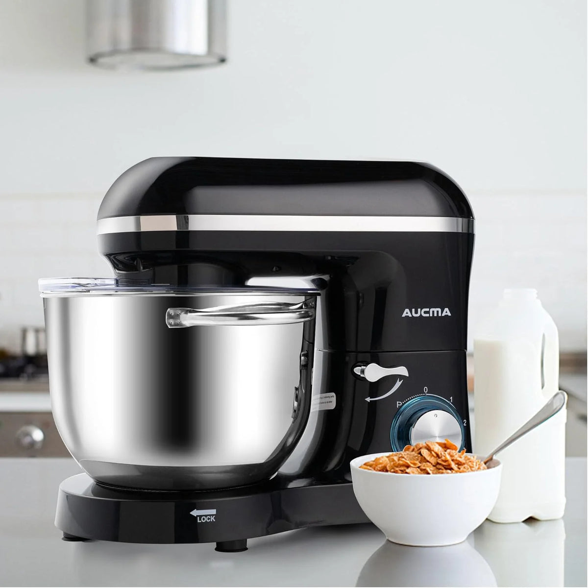 Vertical mixer. power 900 watts. capacity 8 gallons. large kitchen mixer. kitchen electric mixer with dough hook. whisk and stirring rod (blue. 8 gallons)