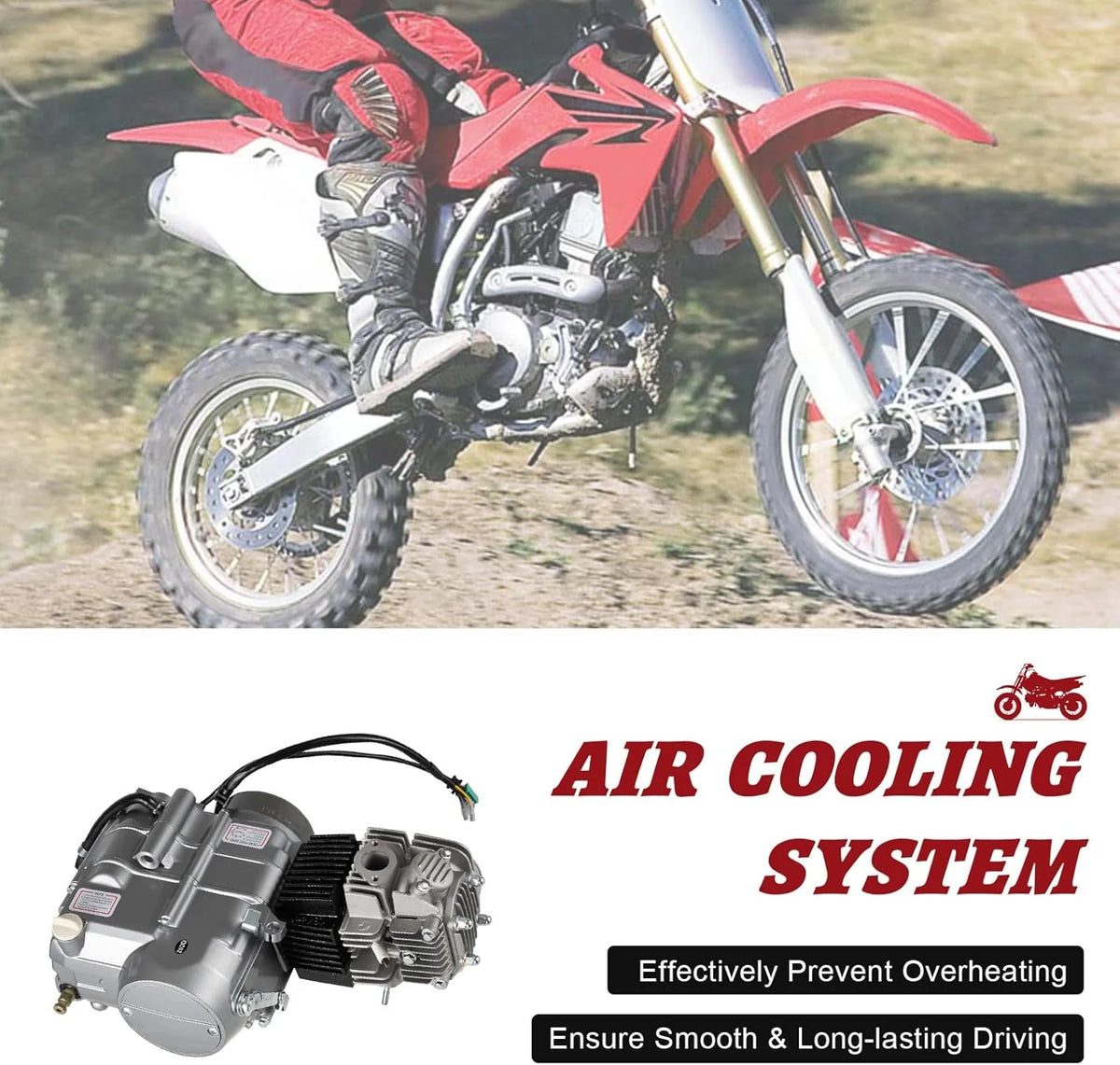 150CC 4 Stroke Engine Motor. Gy6 Single Cylinder Complete Engine Kit for 110cc-150cc Atvs and Go Karts and 11 Long Box Engine Size Scooters High-Flow Oil Pump CVT Carburetor Top Mount