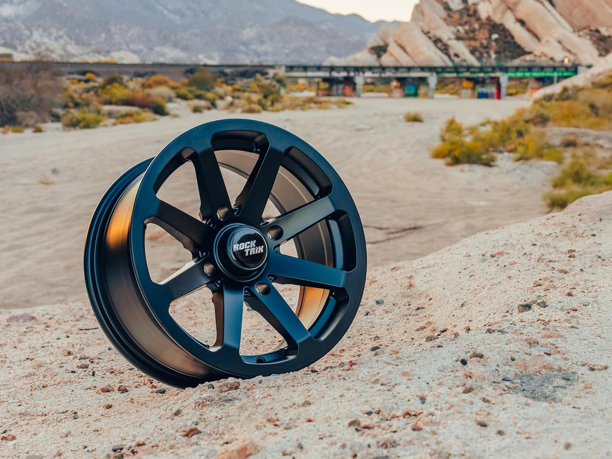 RT102 15in Wheels 15x7 4x137. 4+3 Offset. ATV UTV SxS Rims. Compatible with Can Am Commander Max Defender Max Pro Maverick X3 Maverick Trail. 4/137 Matte Black. Set of 4