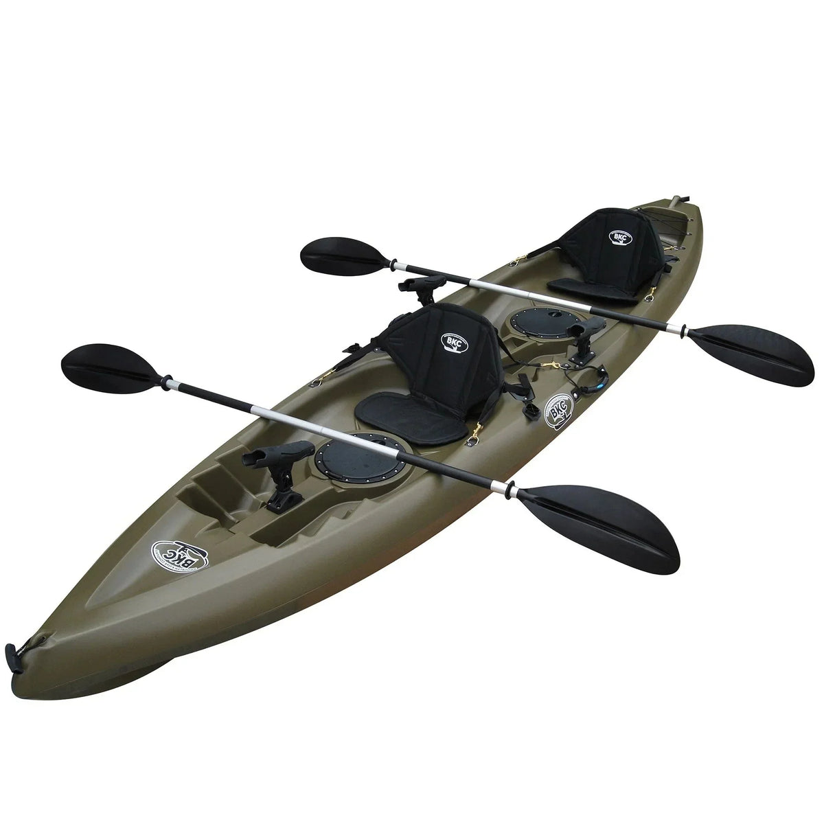 2026 Kayak de pesca tándem BKC TK181 de 3.9 m para 2 personas con asientos acolchados y remos