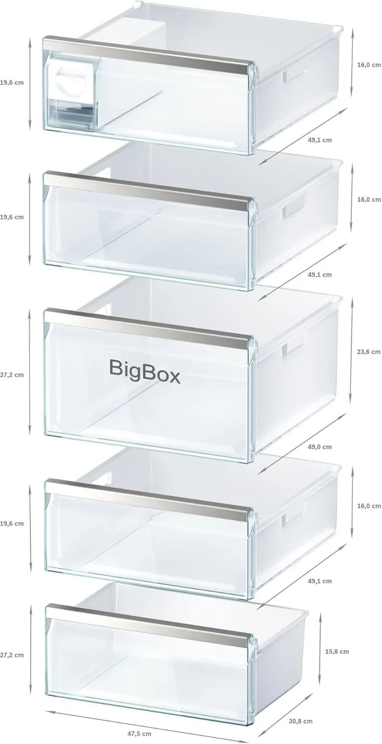 Bosch GSN54AWCV Serie 6 - Congelador XXL (176 x 70 cm. extra ancho. 327 L. NoFrost nunca más descongelar. iluminación LED uniforme. espacio para