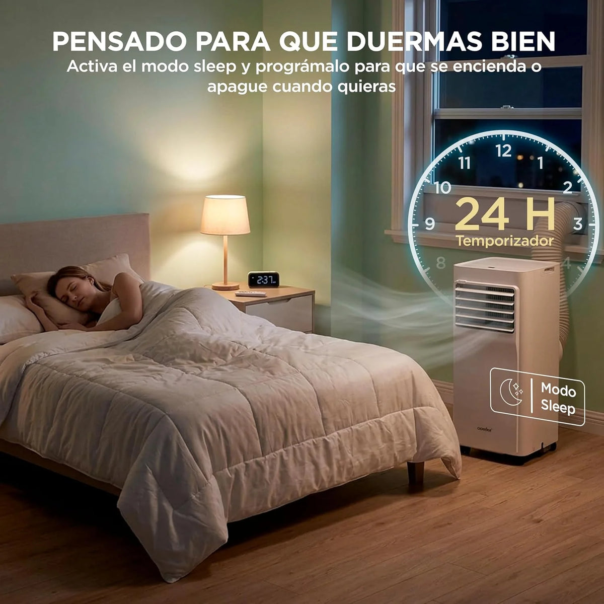 COMFEE Pingüino Aire Acondicionado Portátil 3 en 1 | 8000 BTU/2000 Frigorías Con App + Mando a Distancia | Climatizador y Deshumidificador | Bajo
