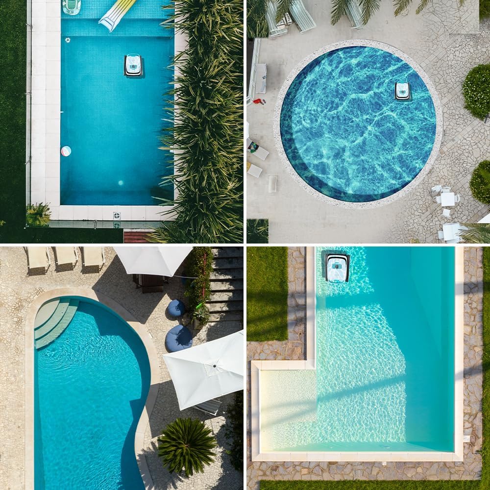 Cecotec Robot Limpiapiscinas para Fondos. Paredes y Línea de Flotación Conga Pooldroid 5000 TotalClean Pearl. Superficies 100m2. Pendiente Máx 90o.