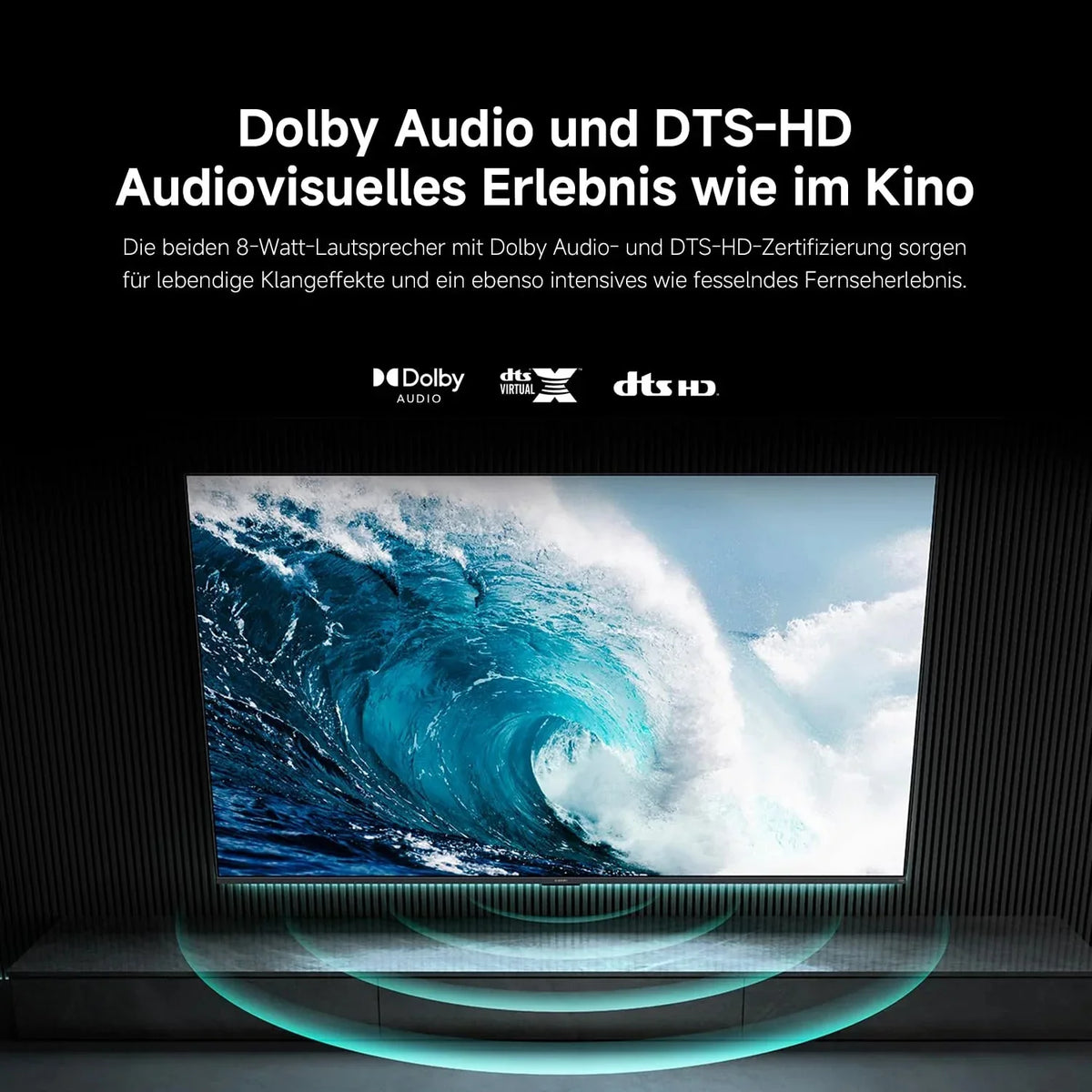Xiaomi TV F 32. 32 Zoll (81 cm). HD. Smart TV. Fire OS7. Triple Tuner DVB-C/S/S2/T/T2. Dolby Audio . DTS Virtual:X. DTS-HD. Sprachsteuerung mit Alexa.