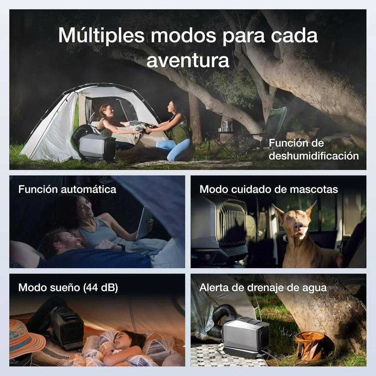 EcoFlow WAVE 3 Climatizador portátil con batería extra de 1024 Wh. refrigeración 1800 W. calefacción 2000 W. autonomía de 8 h. control por app. para