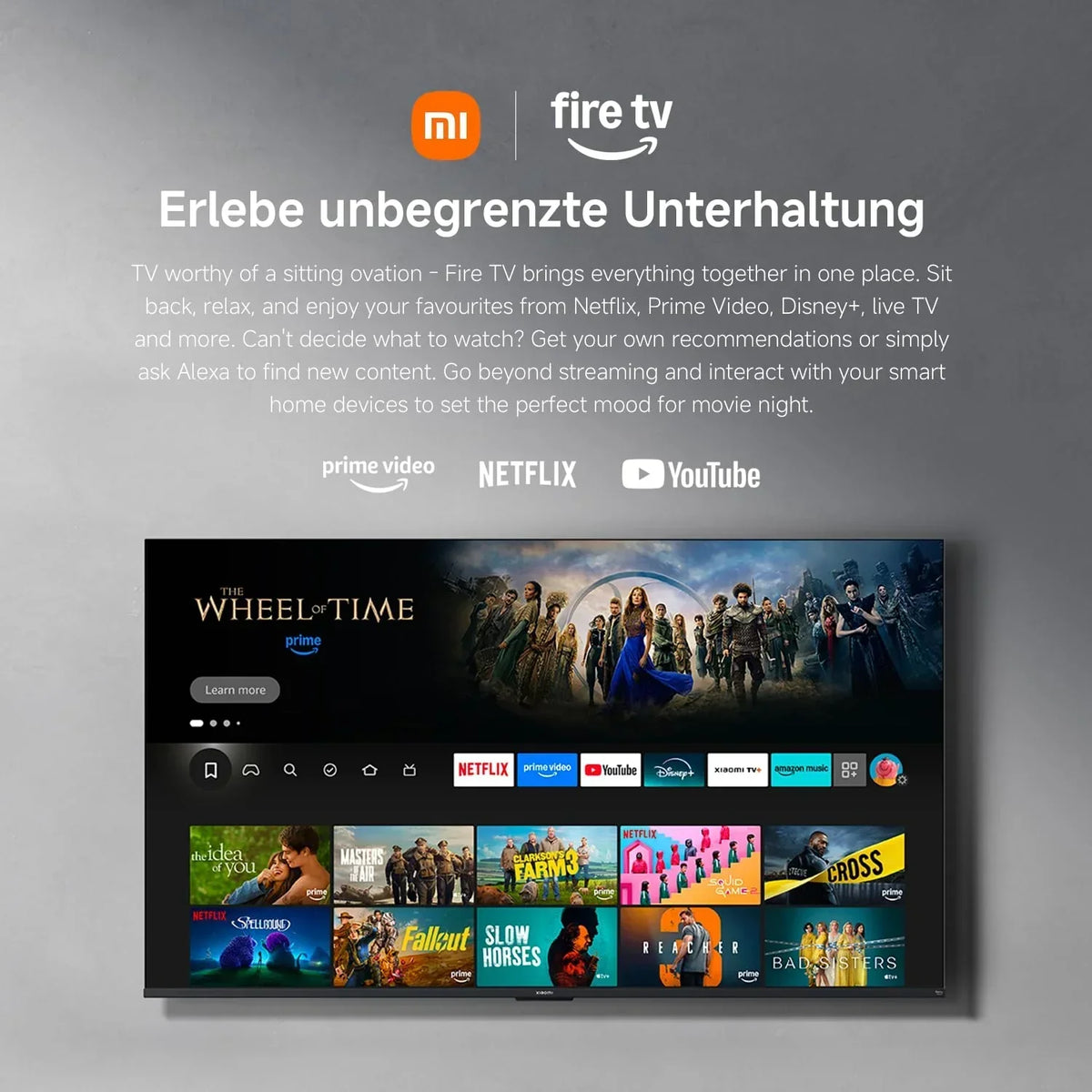 Xiaomi TV F Pro 32. 32 Zoll (81 cm). QLED. Smart TV. Fire OS7. Triple Tuner DVB-C/S/S2/T/T2.Dolby Audio . DTS Virtual:X. DTS-HD. Sprachsteuerung mit