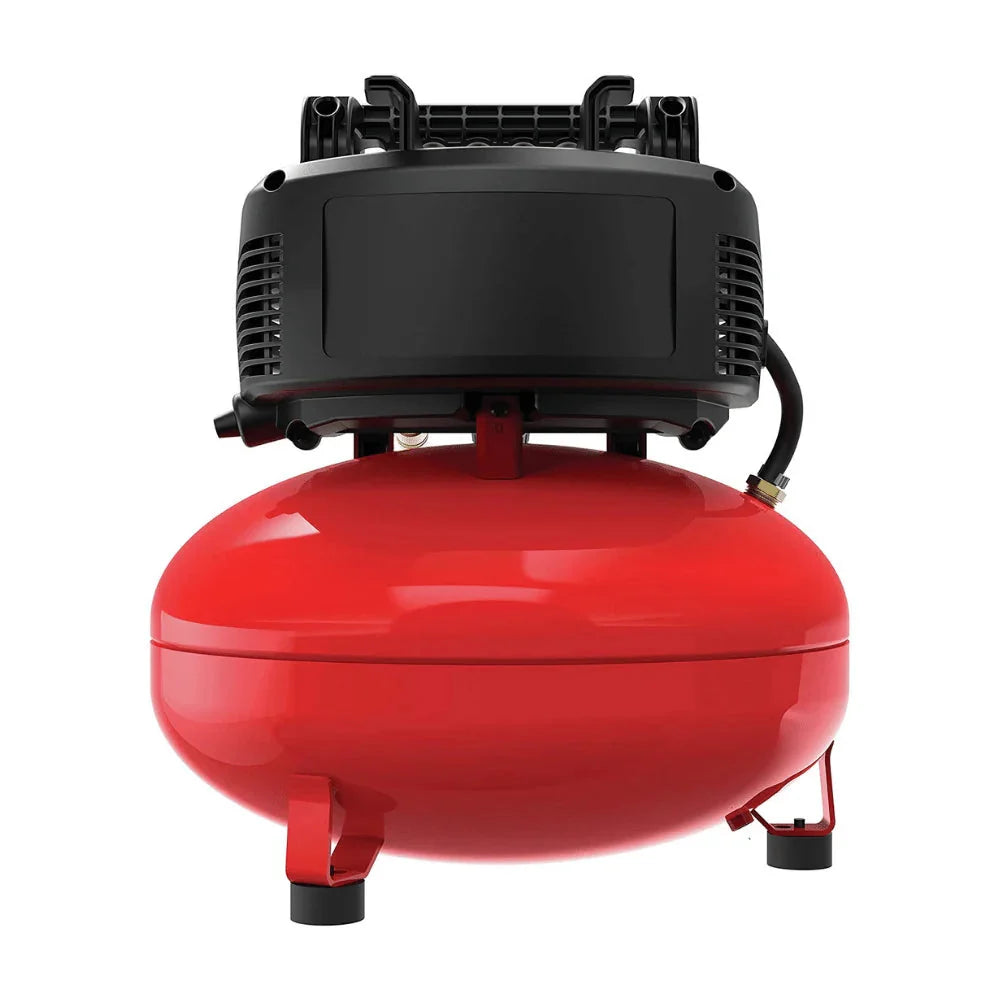 6 Gallon Pancake Air Compressor. Oil-Free. 150 PSI. Portable with Accessory Kit
