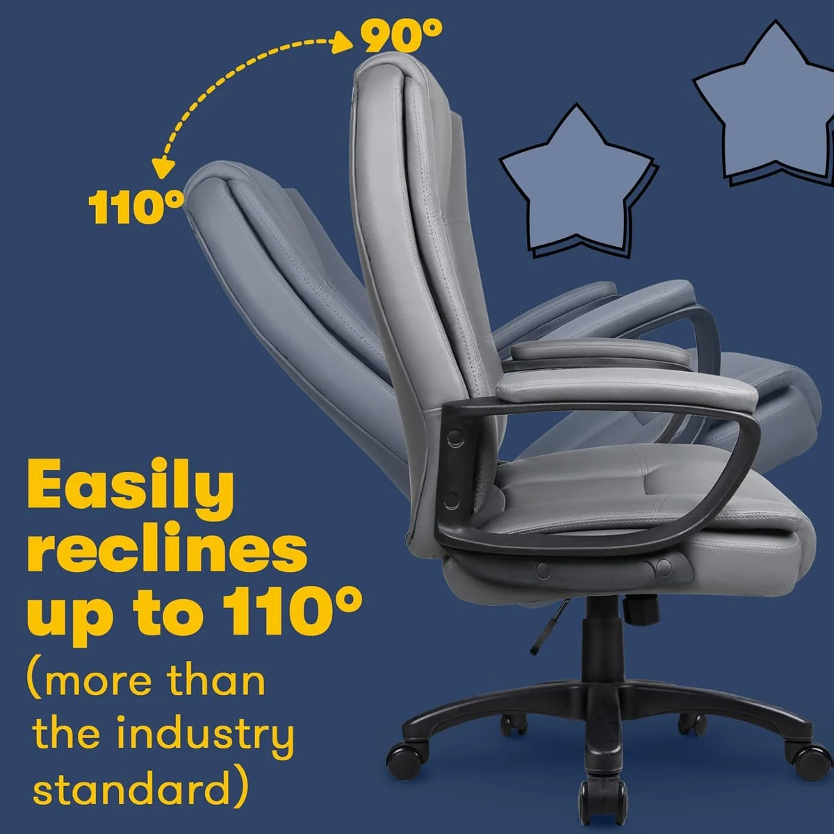 400 LBS Big and Tall Office Chair. Heavy Duty Ergonomic Computer Desk Chair for Home Office and Workspace