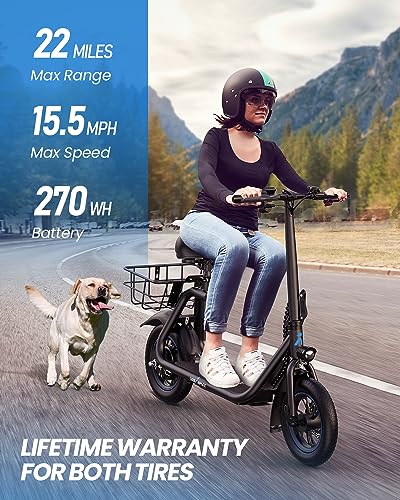 450W Electric Scooter with Seat. 22-Mile Range