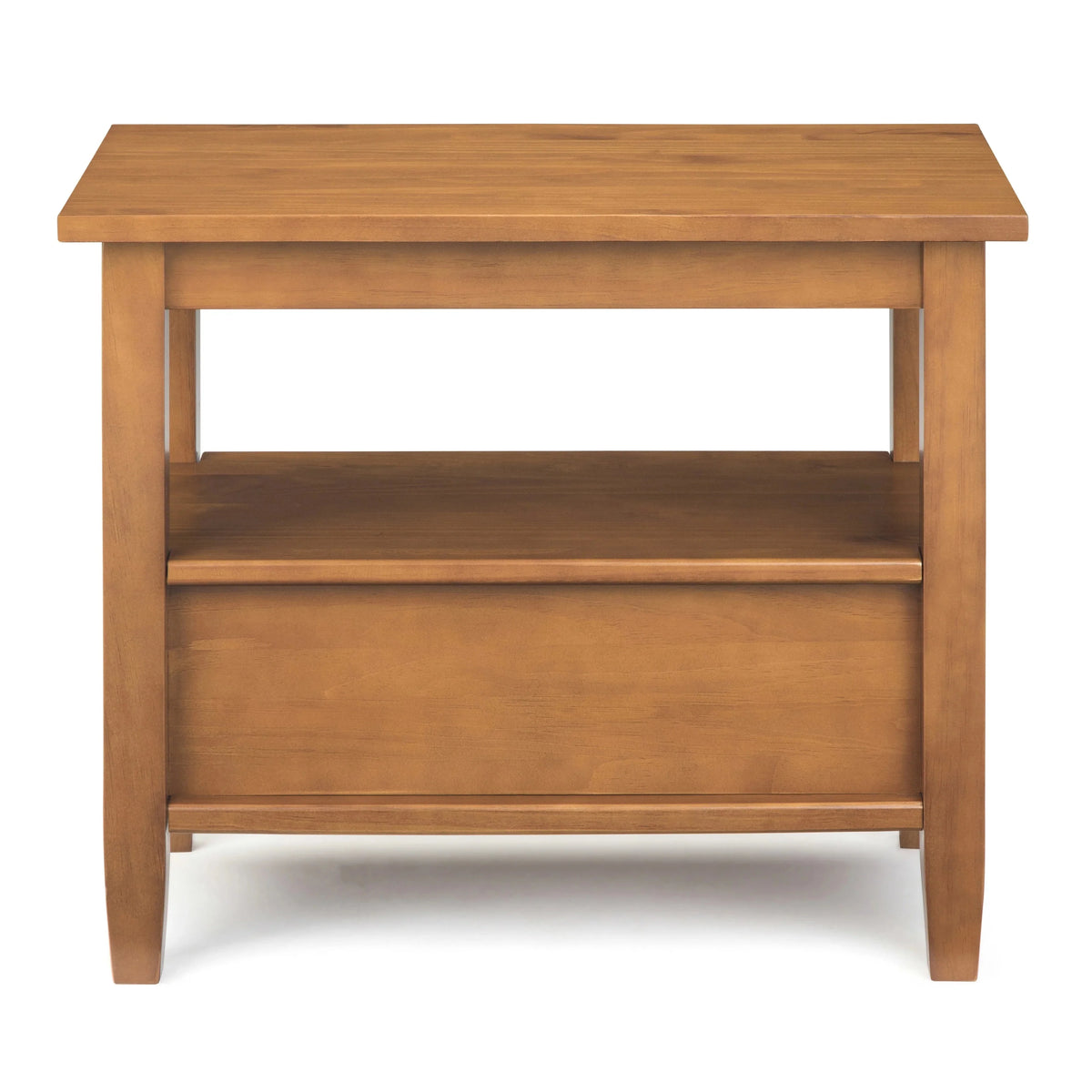 14 Wide Solid Wood Narrow Side Table. Rectangle Transitional Style Accent Table