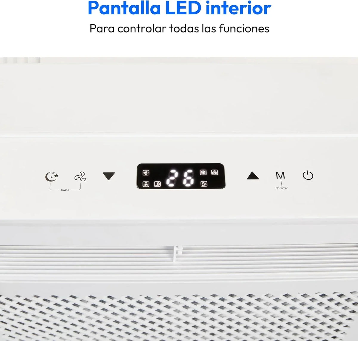 MEDION Smart Split Aire Acondicionado Caravana P502 (5000 BTU. 3 en 1. Refrigeración. Deshumidificación. Ventilador. hasta 12 m². ideal para caravanas