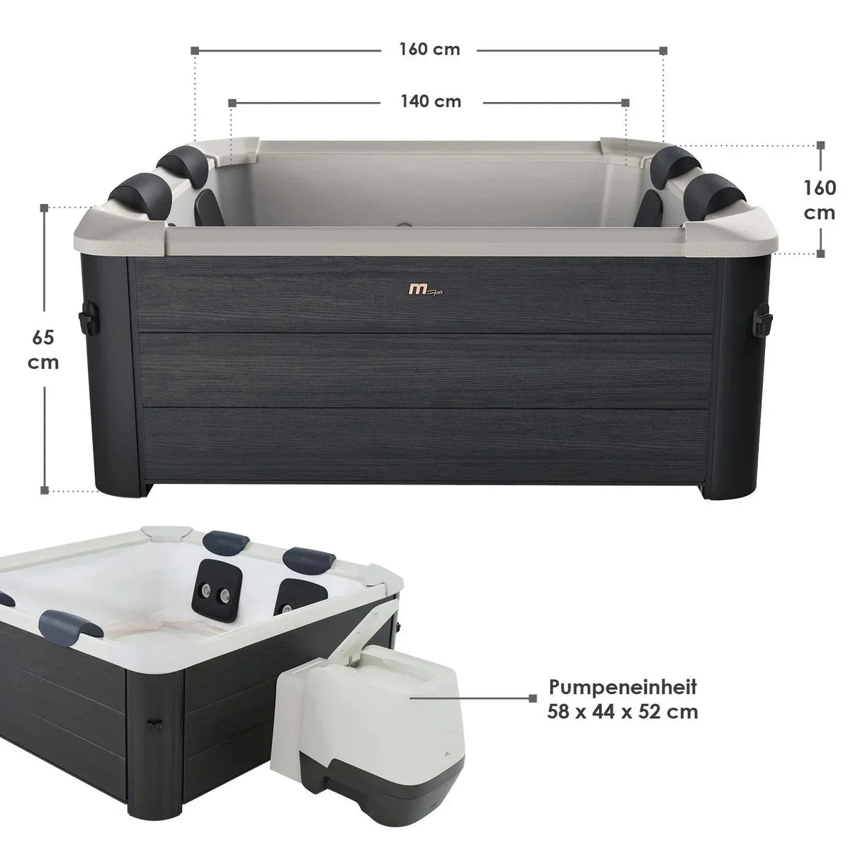 2026 Spa Whirlpool Oslo con iluminación LED